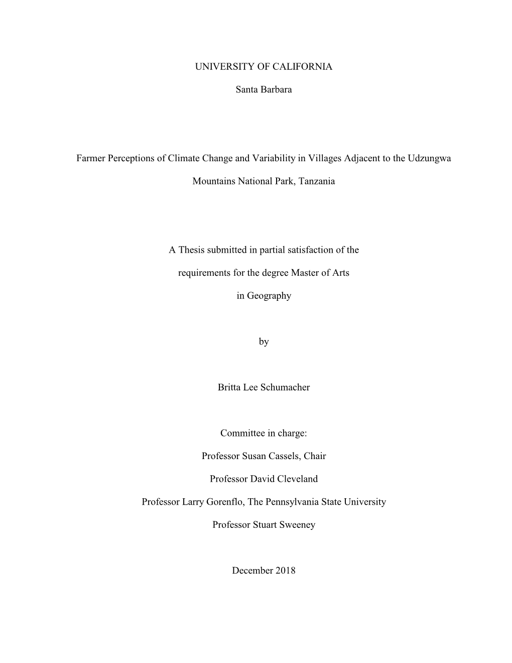 UC Santa Barbara Dissertation Template