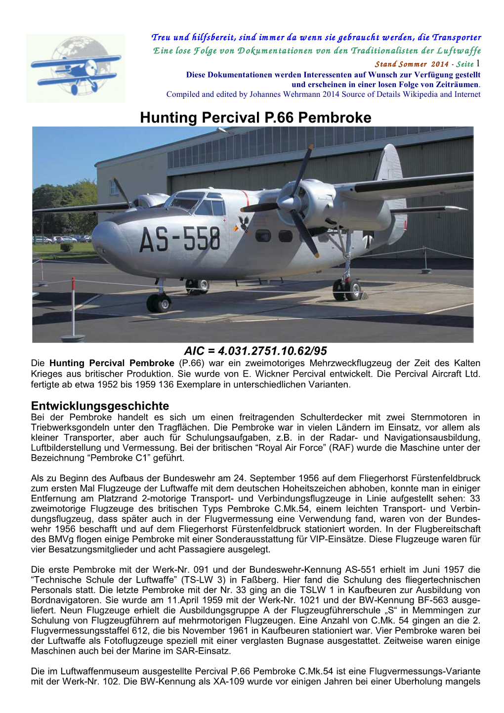 Hunting Percival P.66 Pembroke