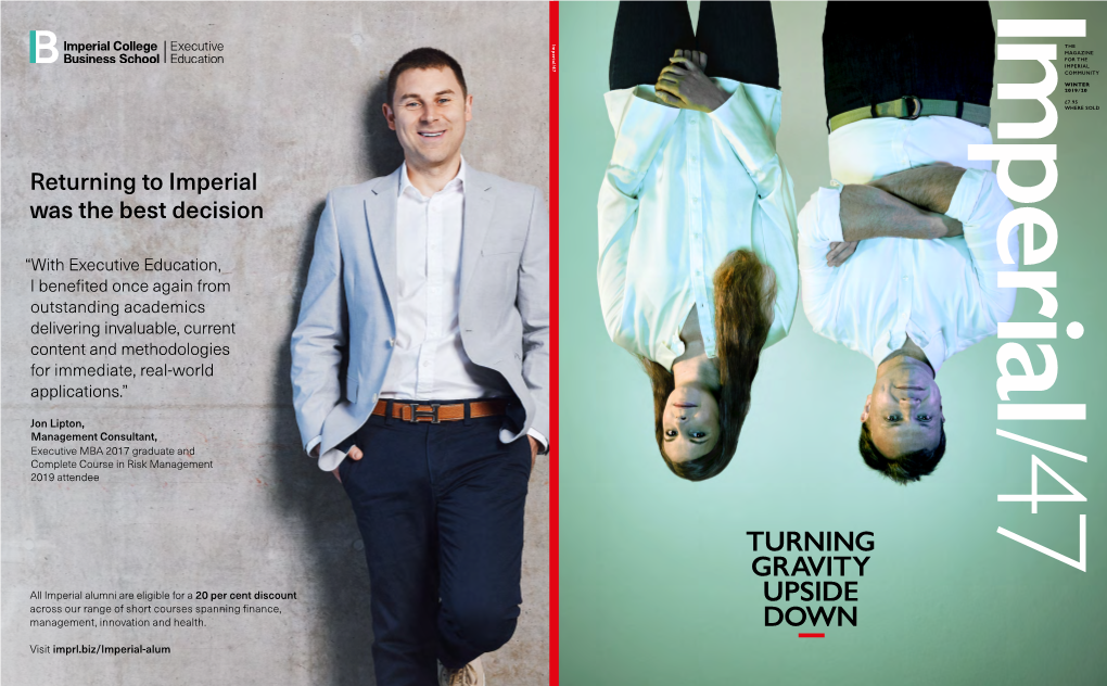 TURNING GRAVITY UPSIDE DOWN Dr Ana Mijic Says Now Is the Time for Professors Claudia De Rham and Andrew Copyright © 2019