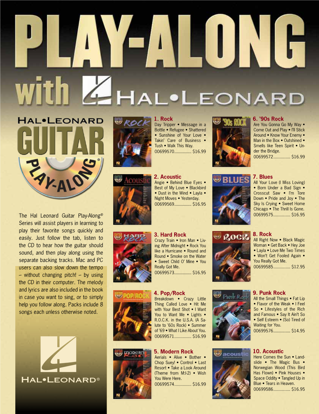 The Hal Leonard Guitar Play-Along® Series Will Assist Players in Learning