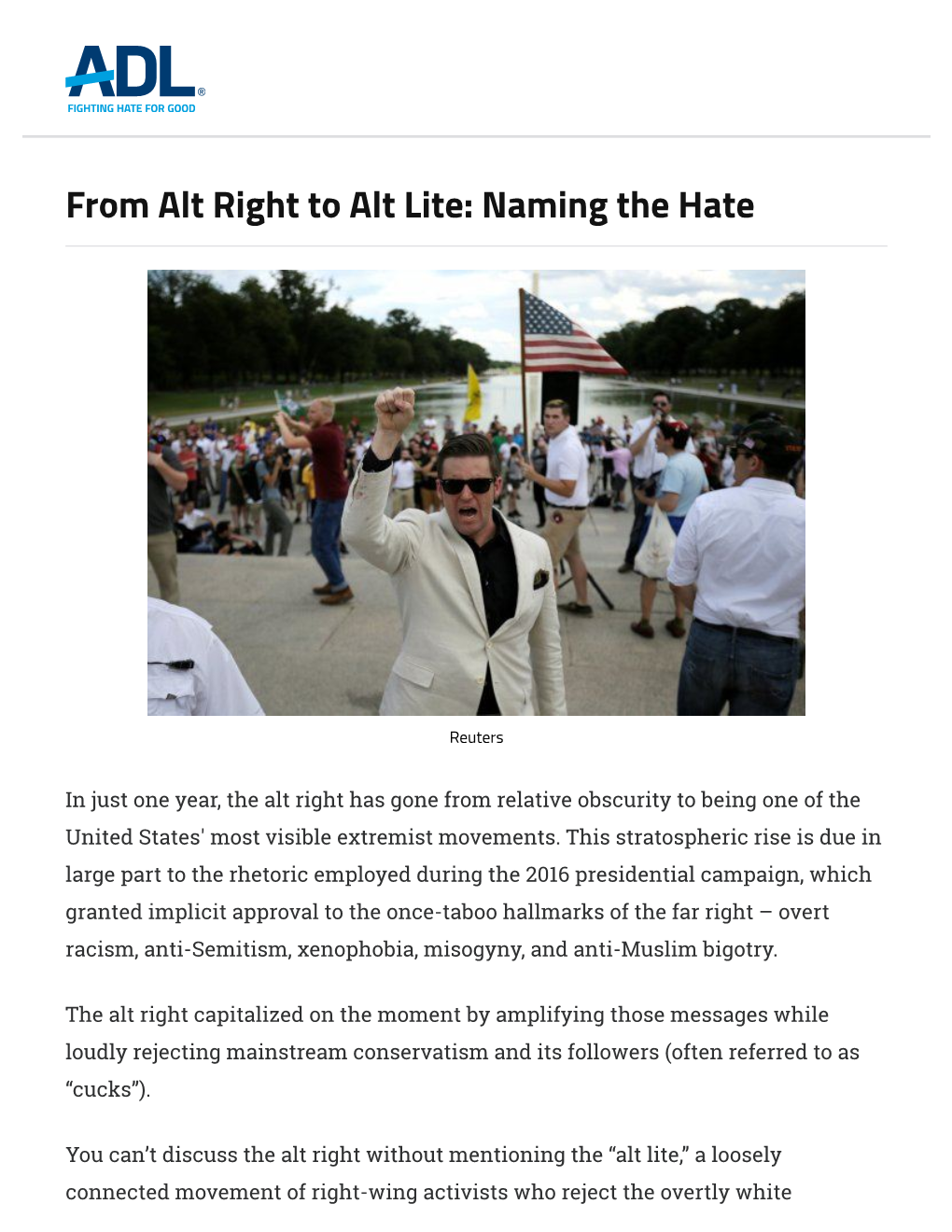 From Alt Right to Alt Lite: Naming the Hate