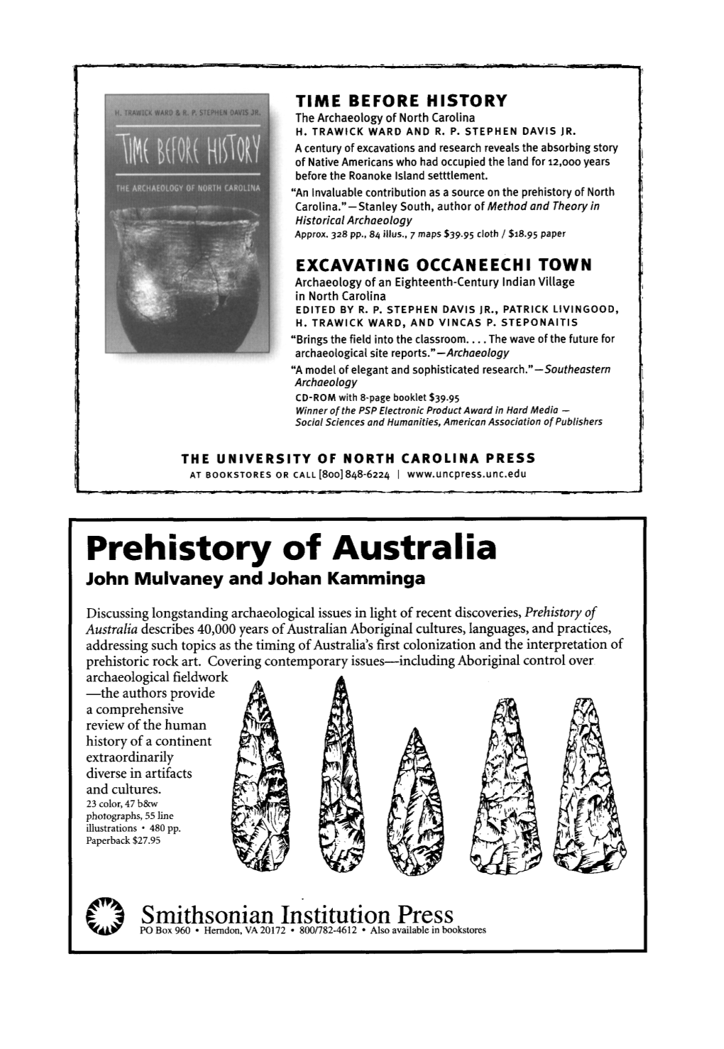 Prehistory of Australia John Mulvaney and Johan Kamminga