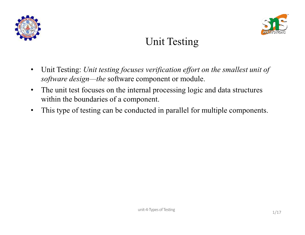 Unit Testing