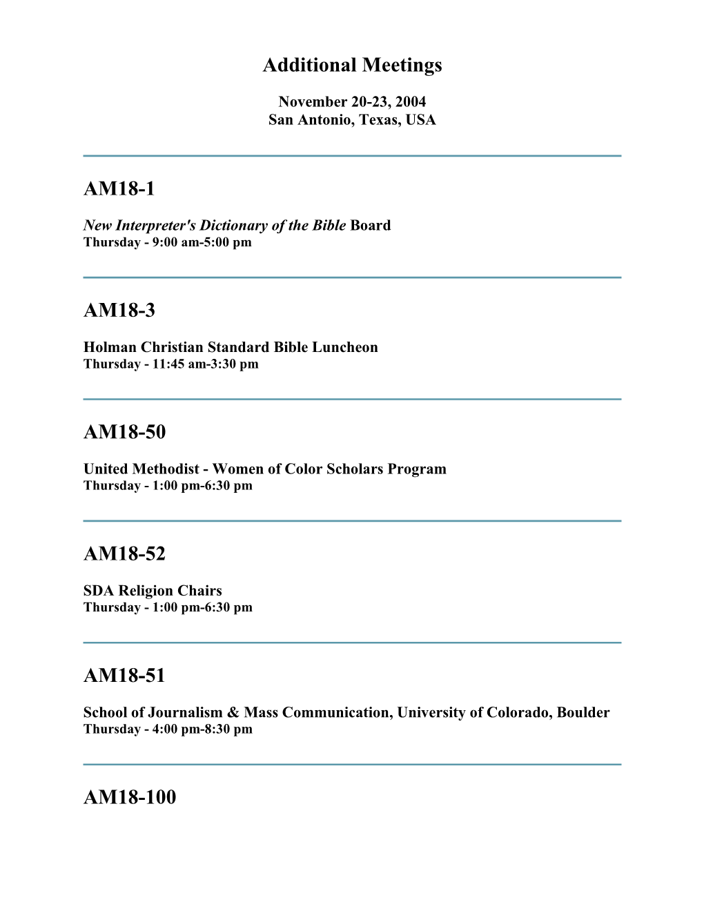 Additional Meetings (PDF)