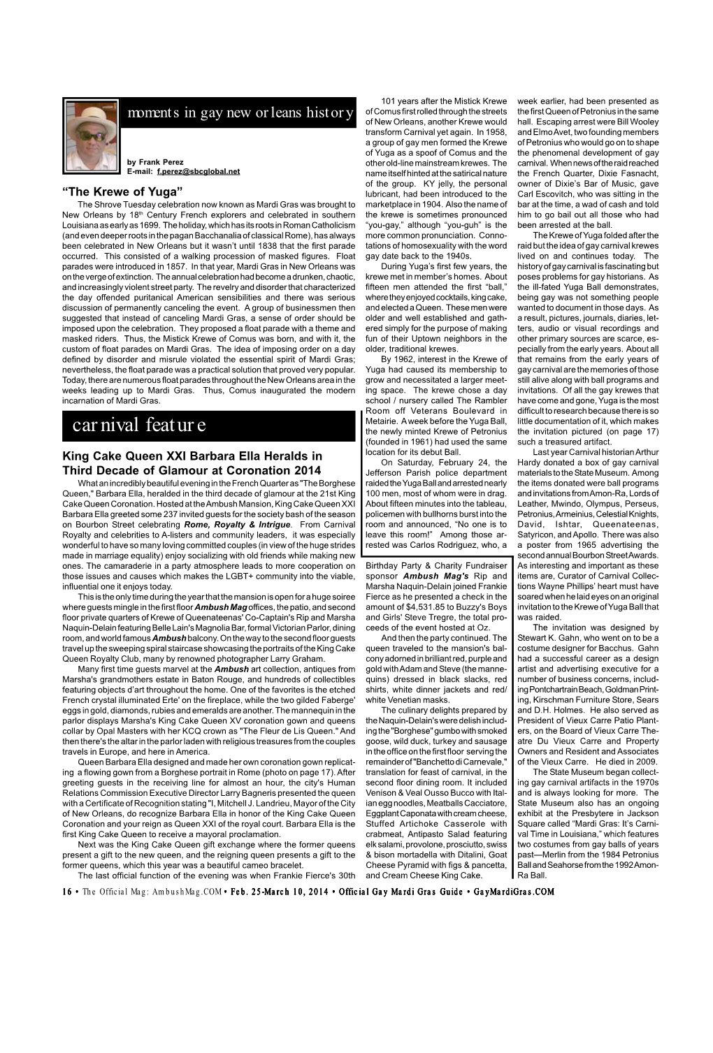 Carnival Feature the Newly Minted Krewe of Petronius the Invitation Pictured (On Page 17) (Founded in 1961) Had Used the Same Such a Treasured Artifact