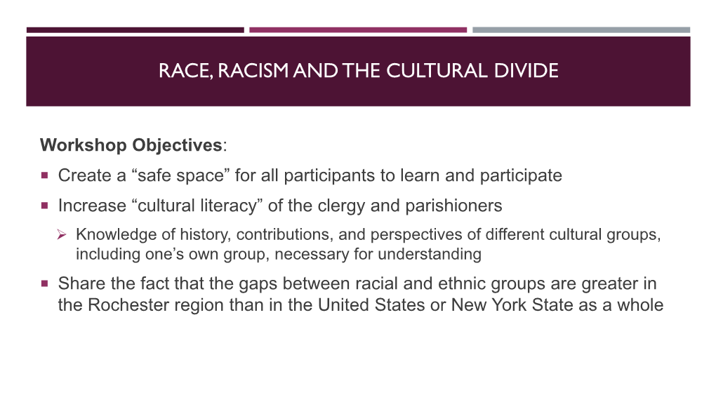 Race, Racism and the Cultural Divide