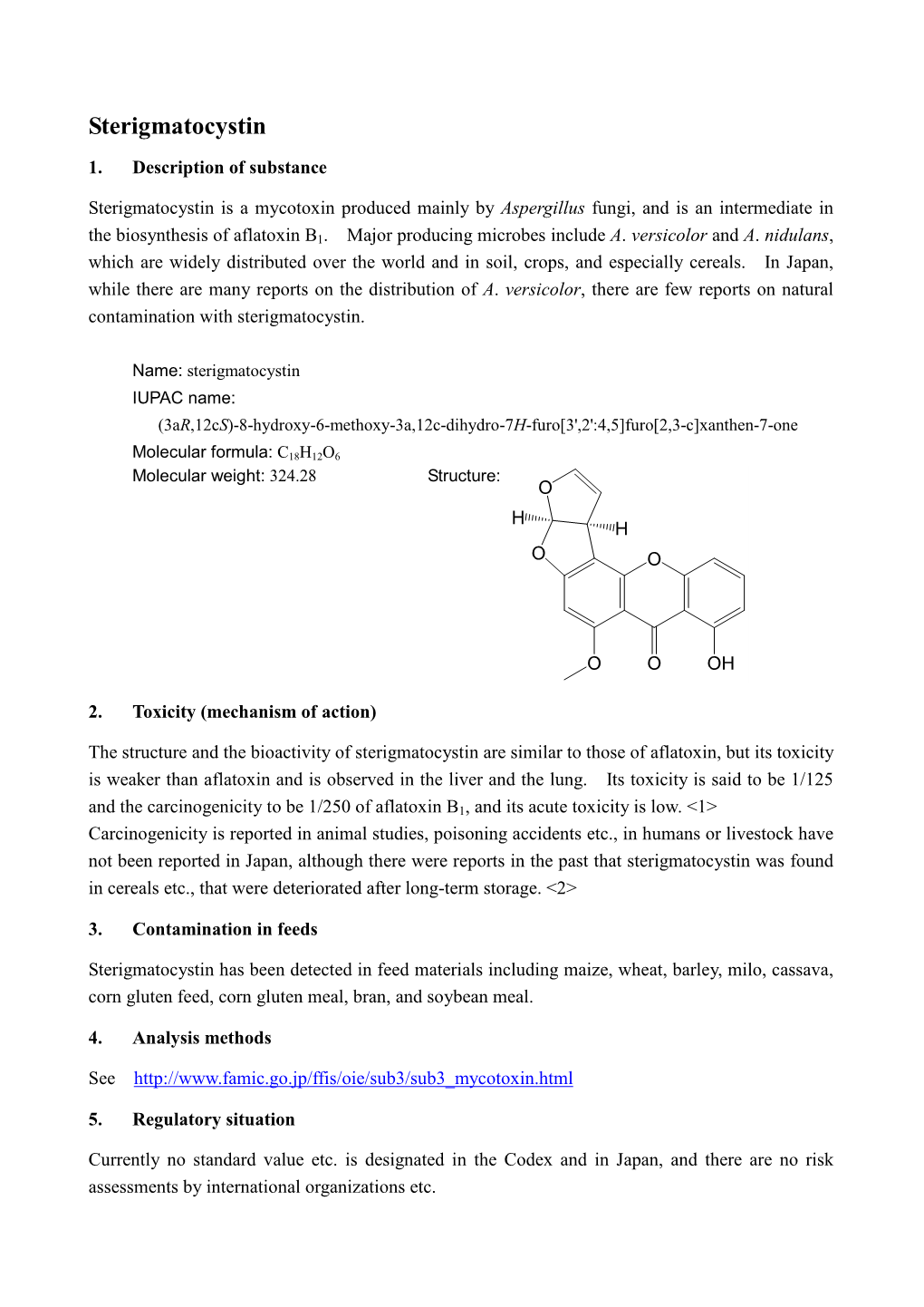 Sterigmatocystin