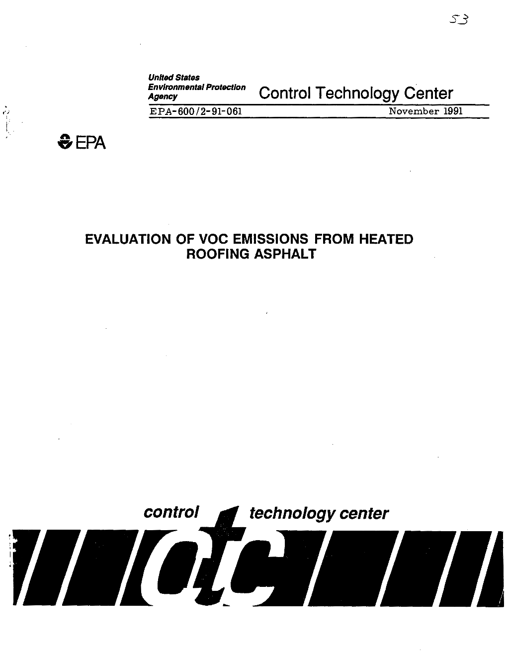 Control Technology Center EPA-600 12-91-061 November 1991