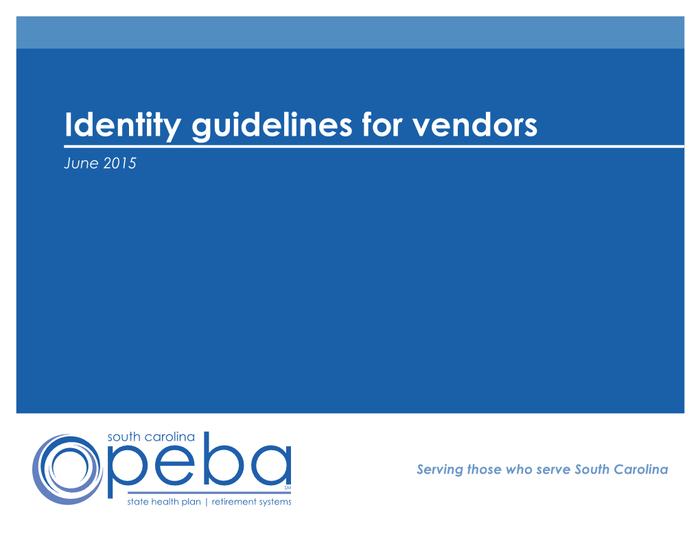 Identity Guidelines for Vendors June 2015