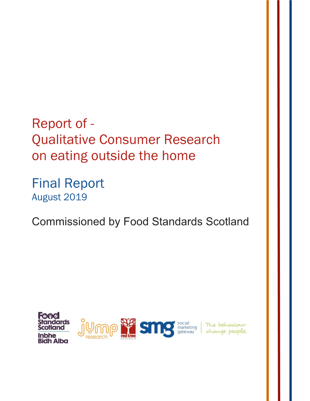 Qualitative Consumer Research Eating out of Home