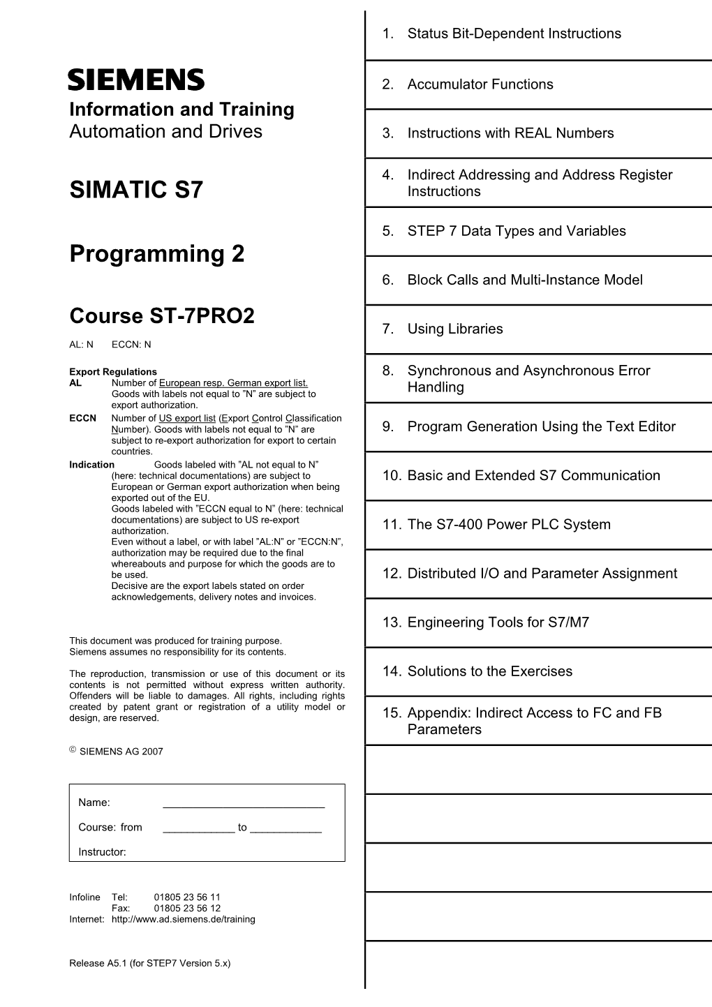 SIMATIC S7 Programming 2