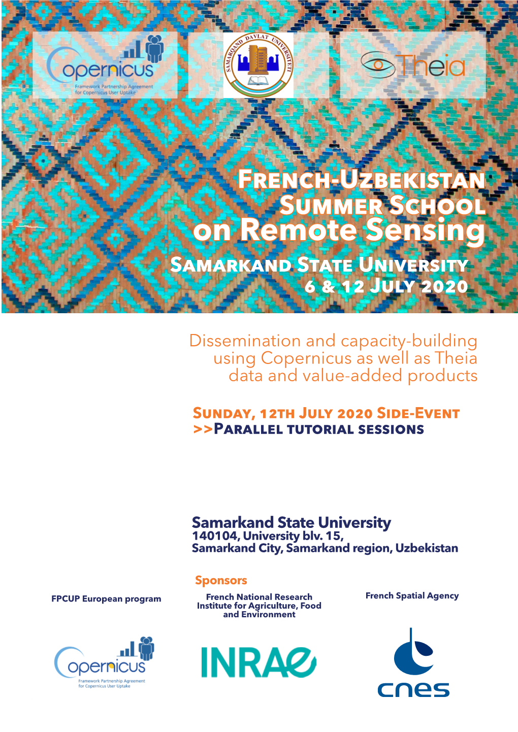 On Remote Sensing Samarkand State University 6 & 12 July 2020