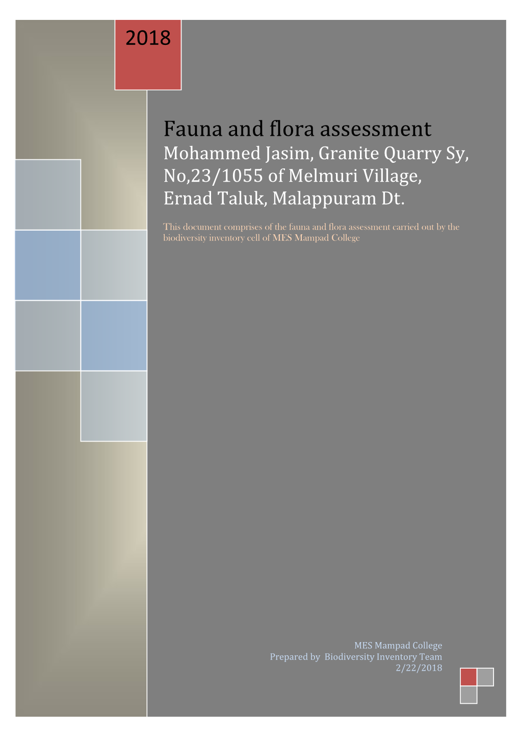 FAUNA & FLORA Assessment