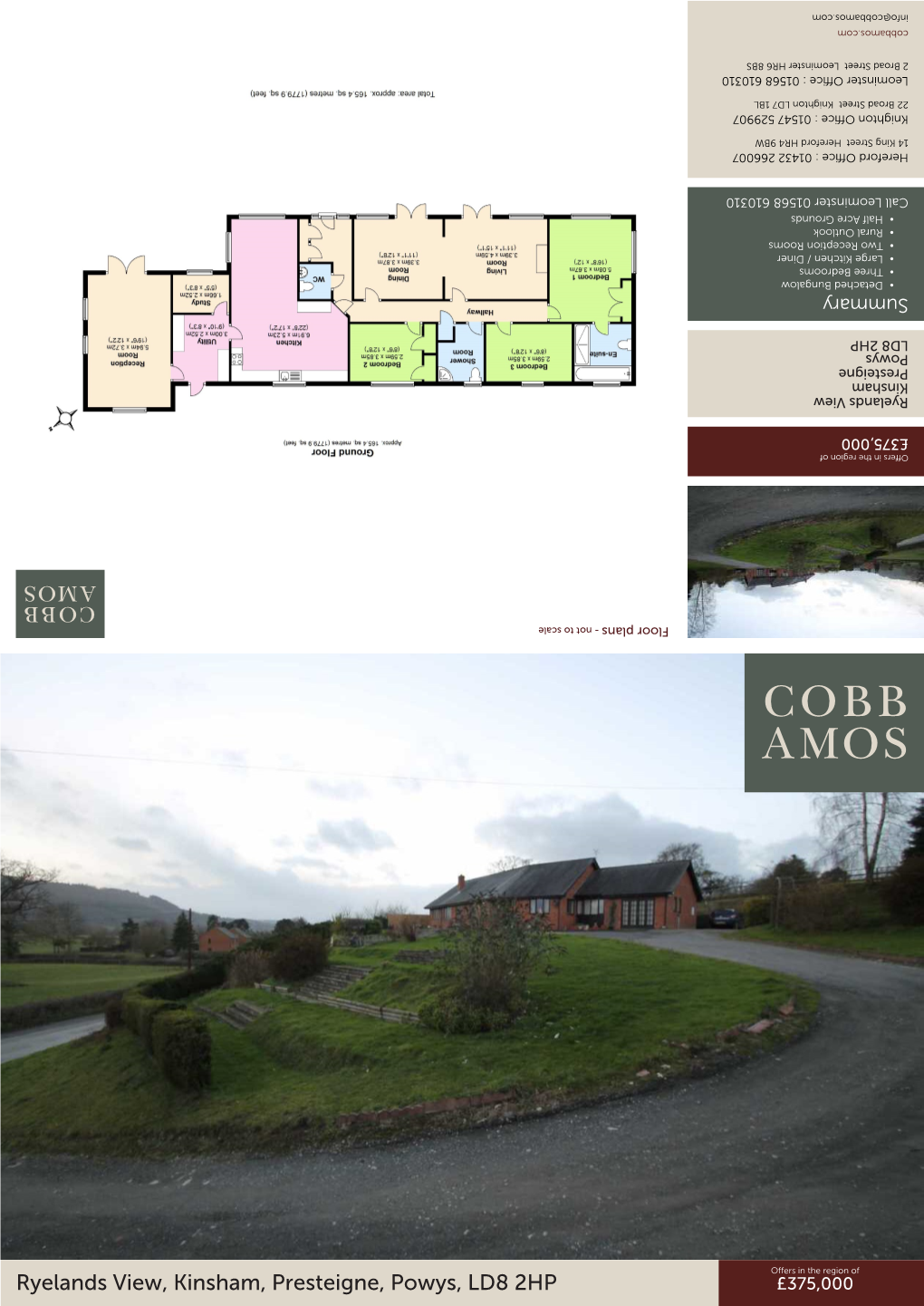 Ryelands View, Kinsham, Presteigne, Powys, LD8 2HP LD8 Powys, Presteigne, Kinsham, View, Ryelands £375,000 Offers in the Region of Region the in Offers