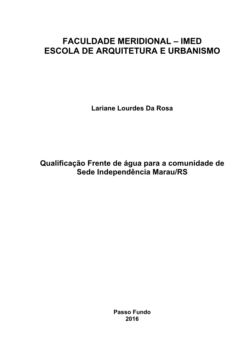 Imed Escola De Arquitetura E Urbanismo