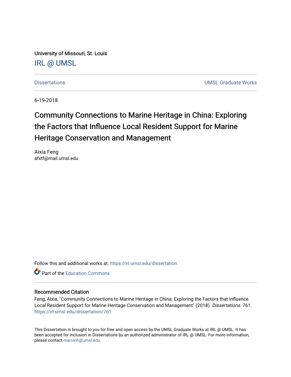 Community Connections to Marine Heritage in China: Exploring the Factors That Influence Local Resident Support for Marine Heritage Conservation and Management