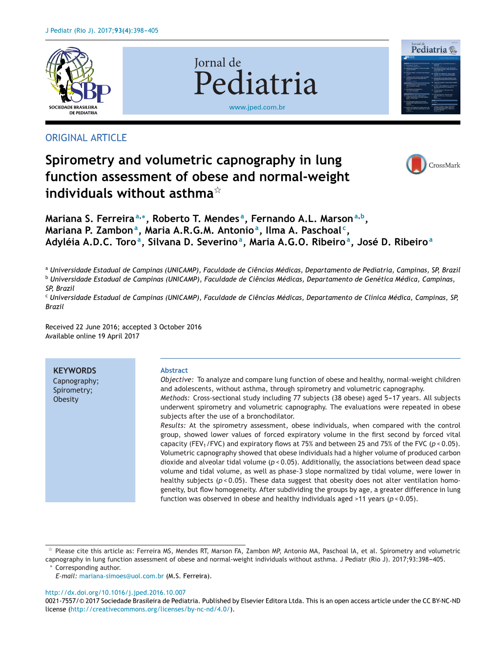 Spirometry and Volumetric Capnography in Lung Function