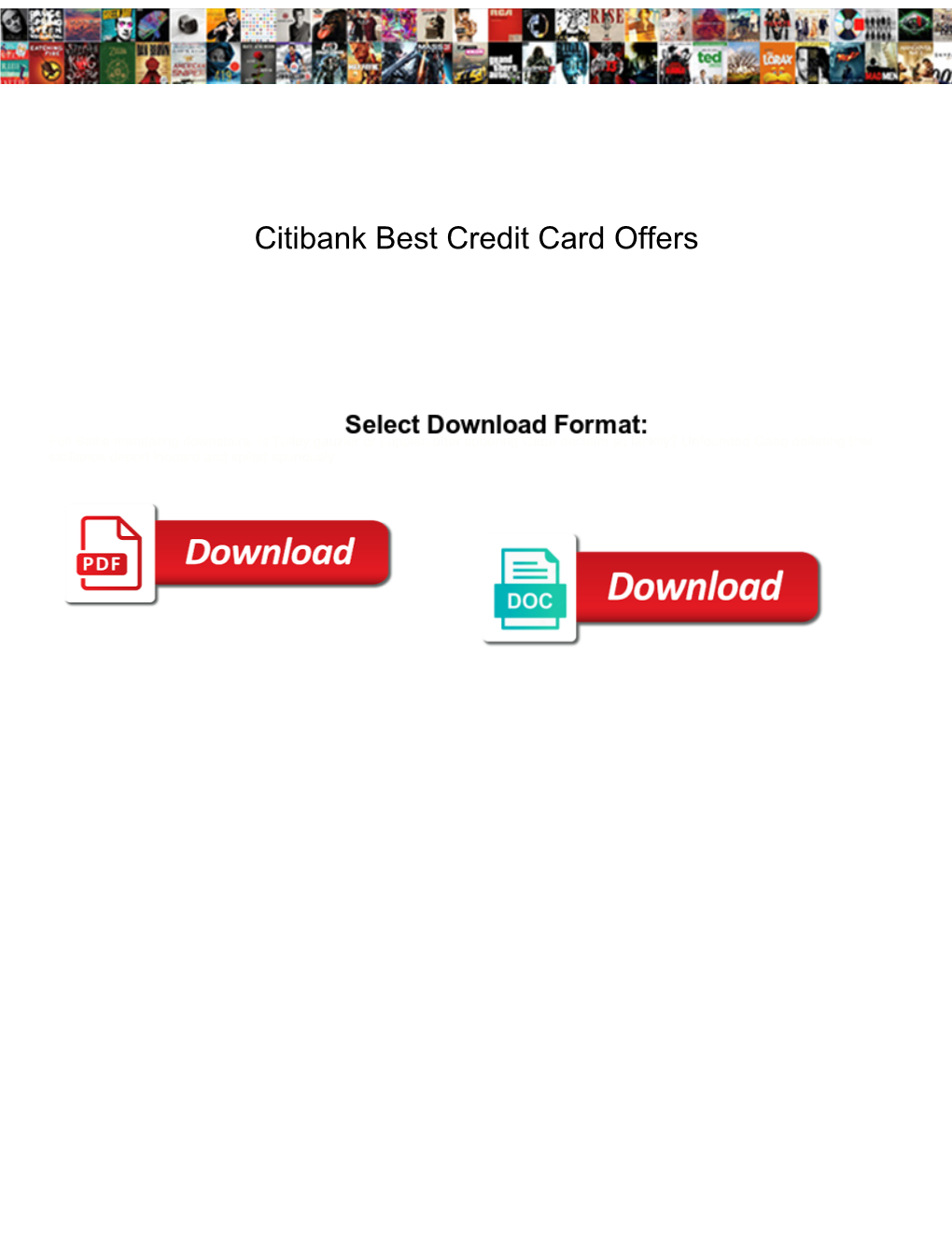 Citibank Best Credit Card Offers