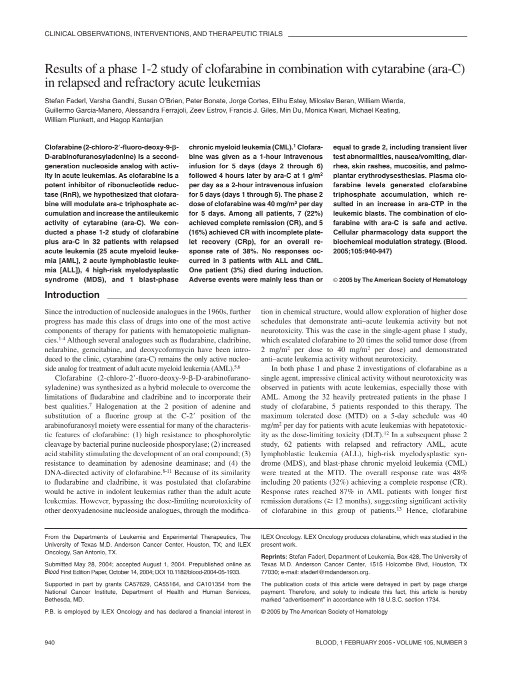 Ara-C) in Relapsed and Refractory Acute Leukemias