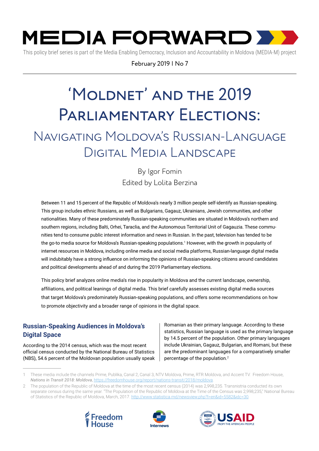 'Moldnet' and the 2019 Parliamentary Elections