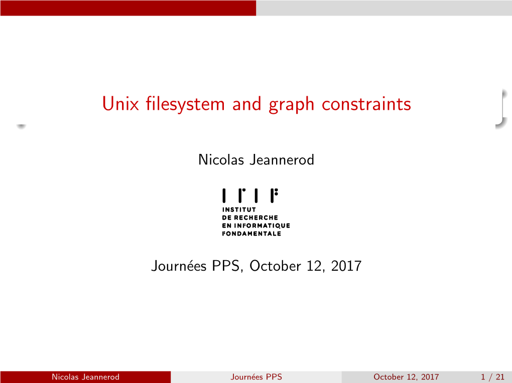 Unix Filesystem and Graph Constraints