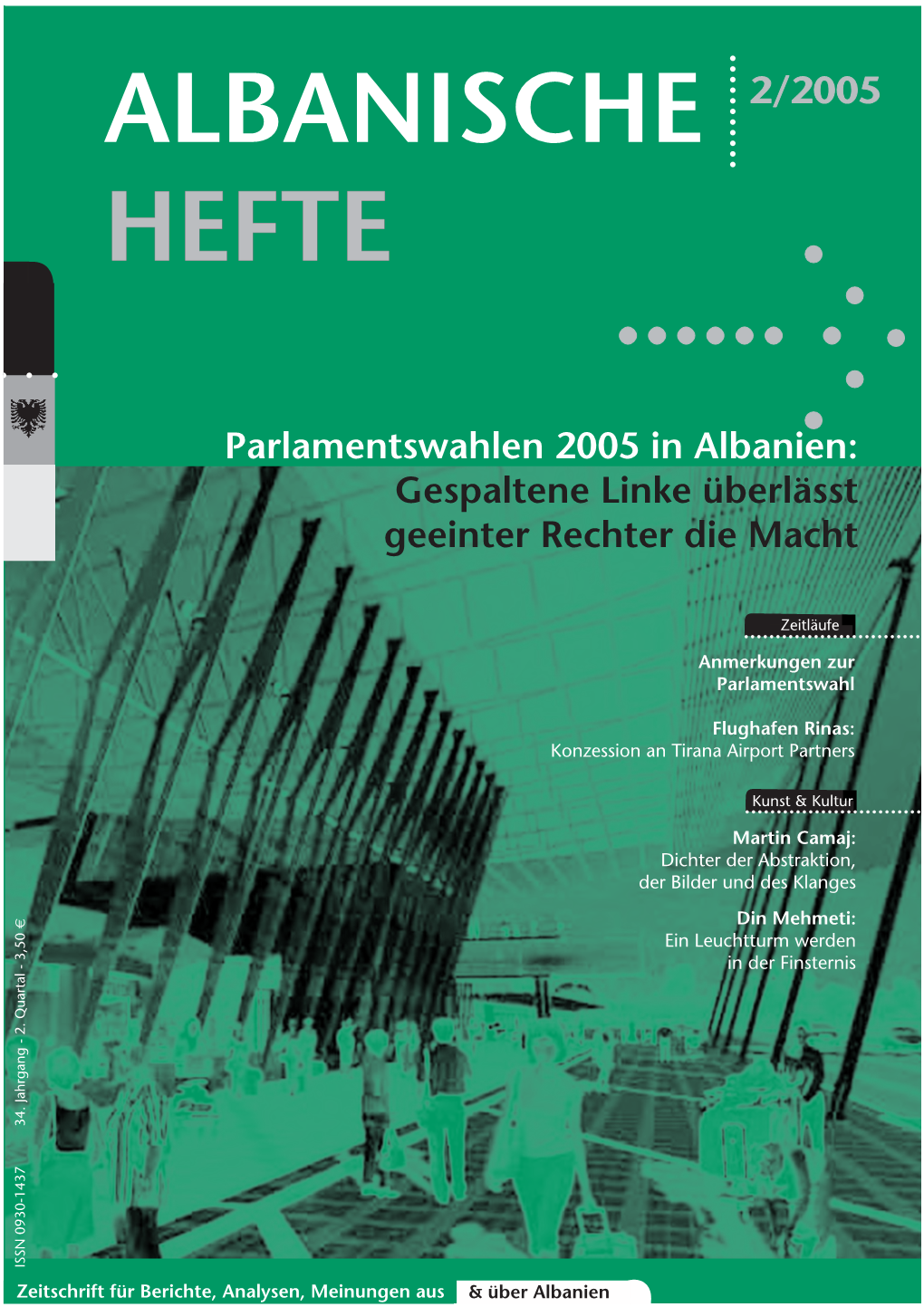Albanische Hefte 2/2005 Zeitschrift Für Berichte, Analysen, Meinungen Aus & Über Albanien Seite „Zwo“