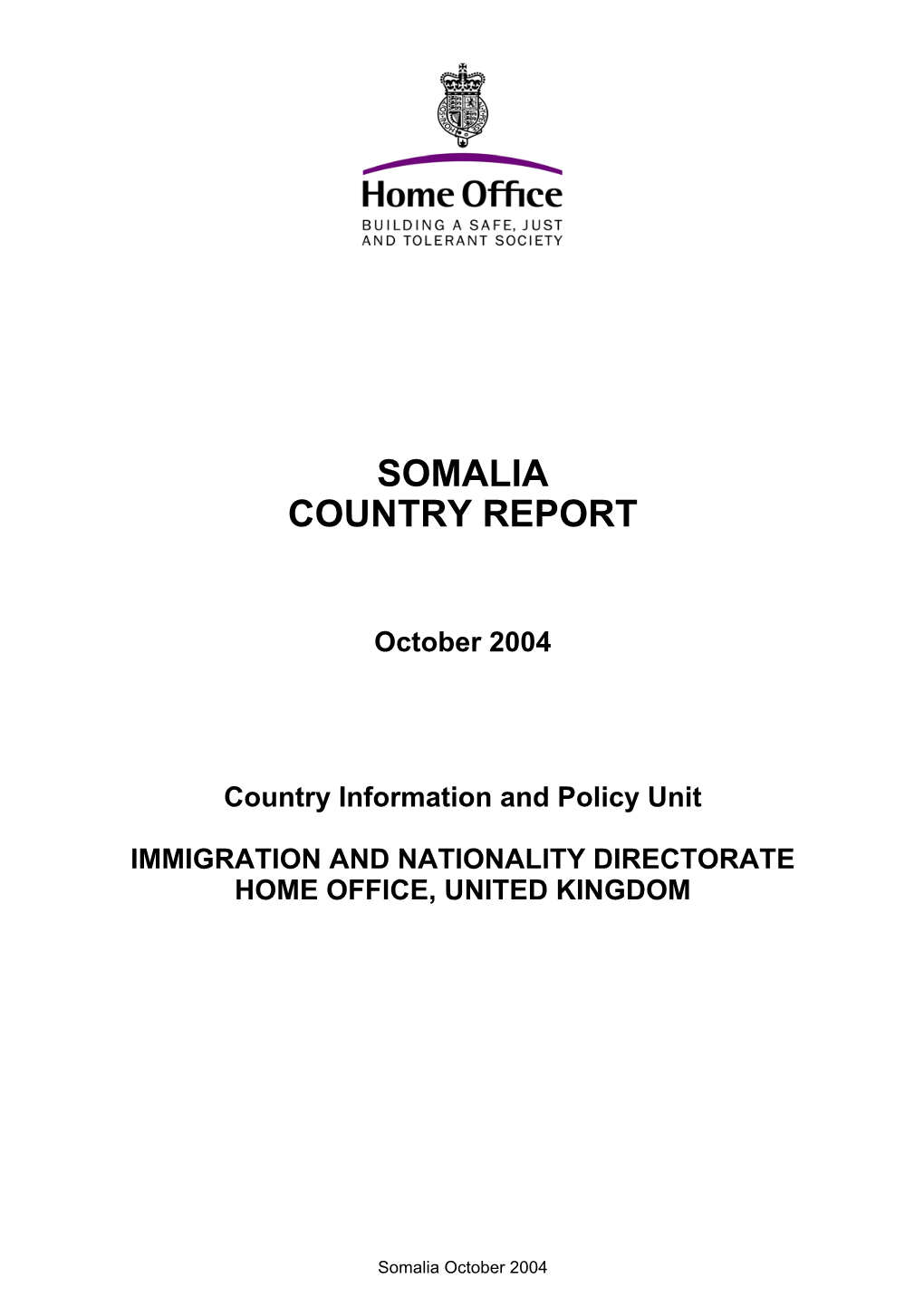 Somalia Country Report