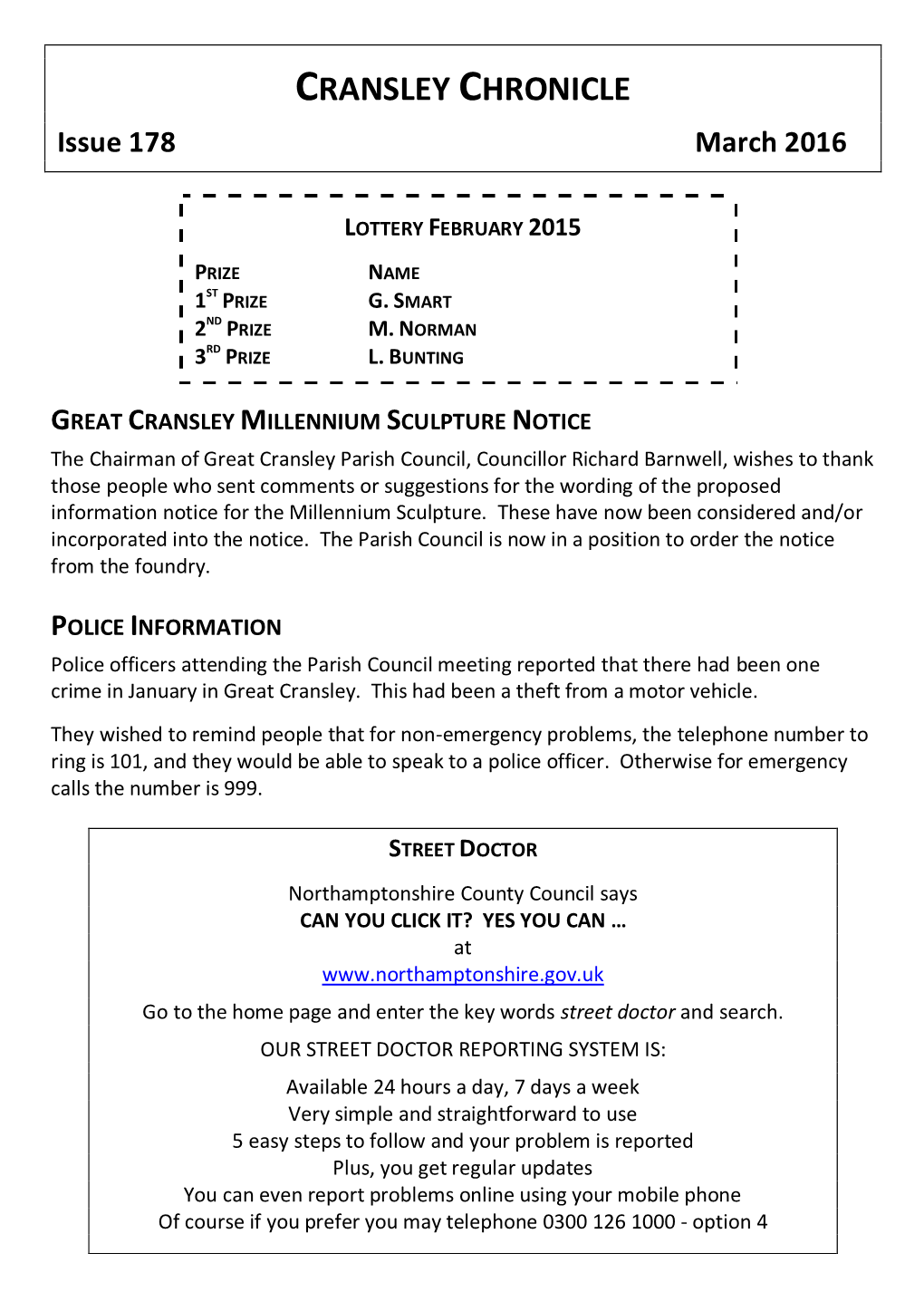 Chronicle Example Format