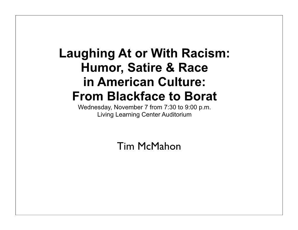 Humor Race Culture with Links