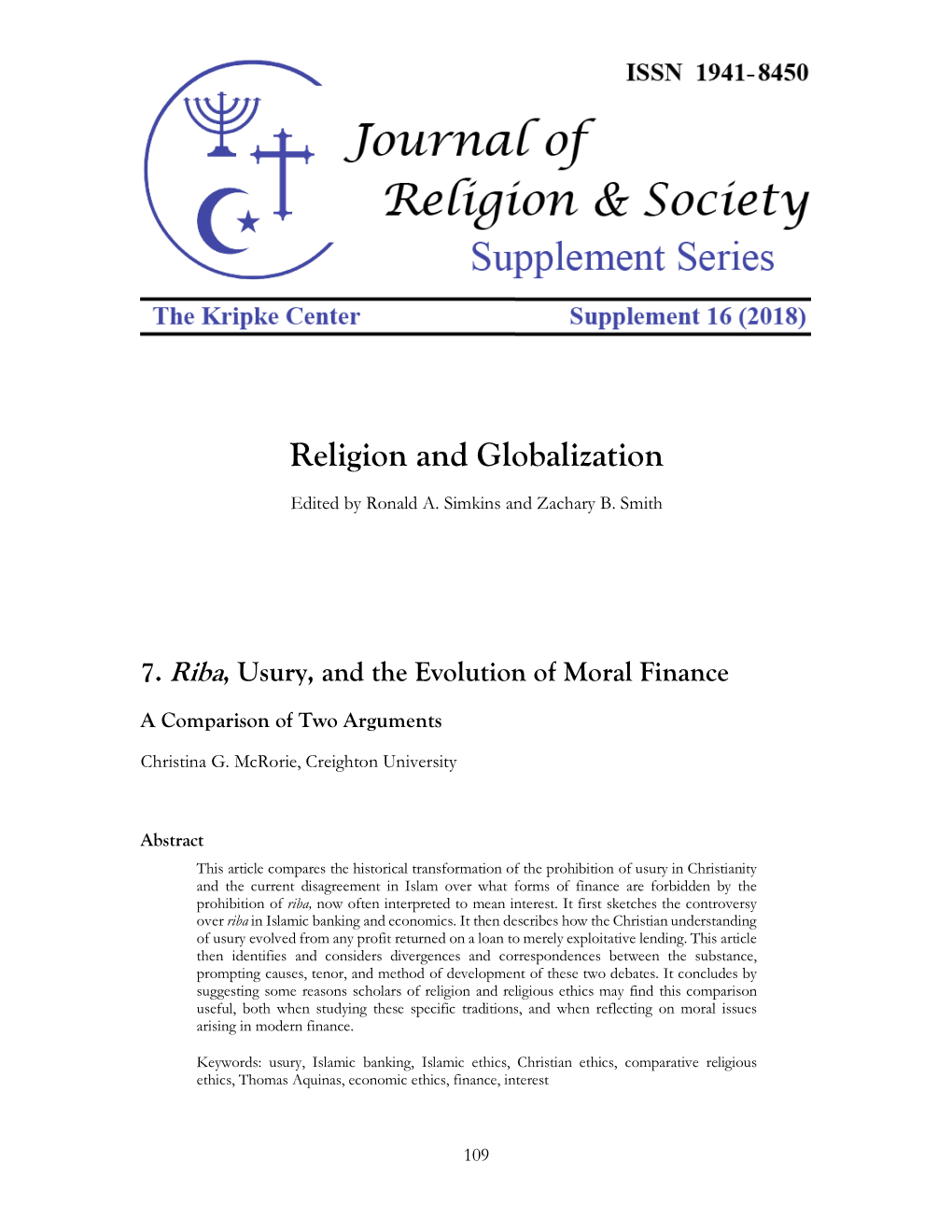 Religion and Globalization