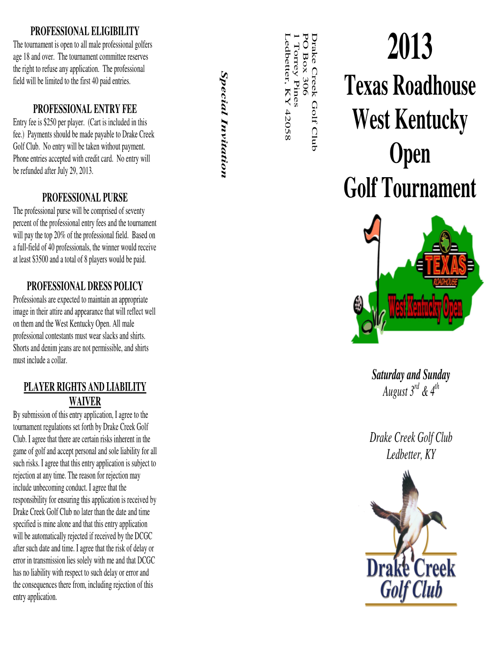 Texas Roadhouse West Kentucky Open Golf Tournament