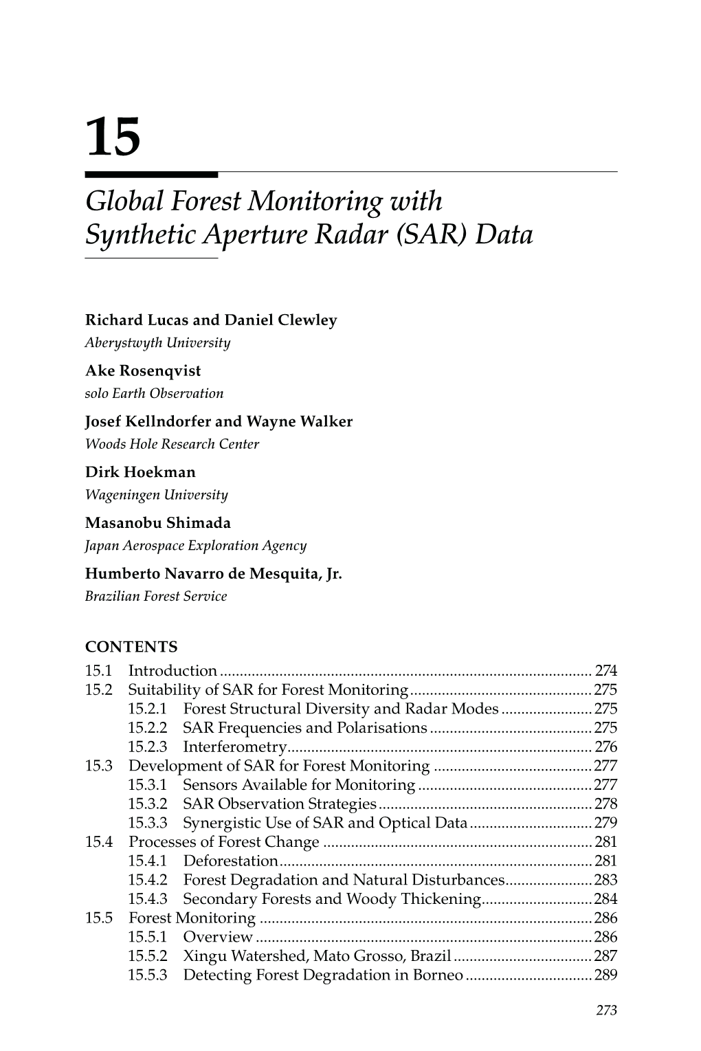 Global Forest Monitoring from Earth Observation