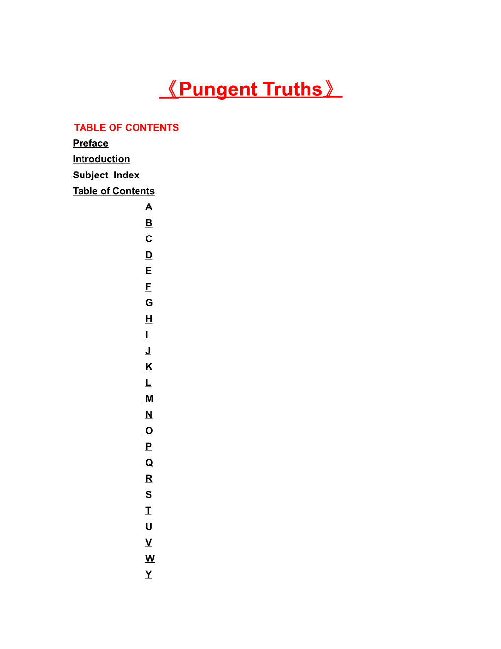 Pungent Truths