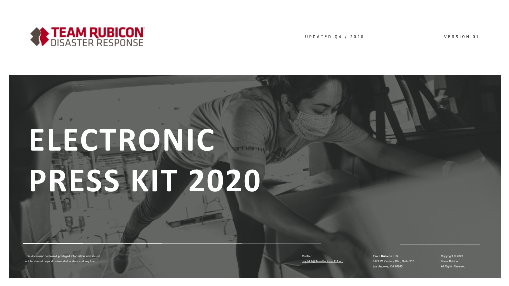 Electronic Press Kit 2020