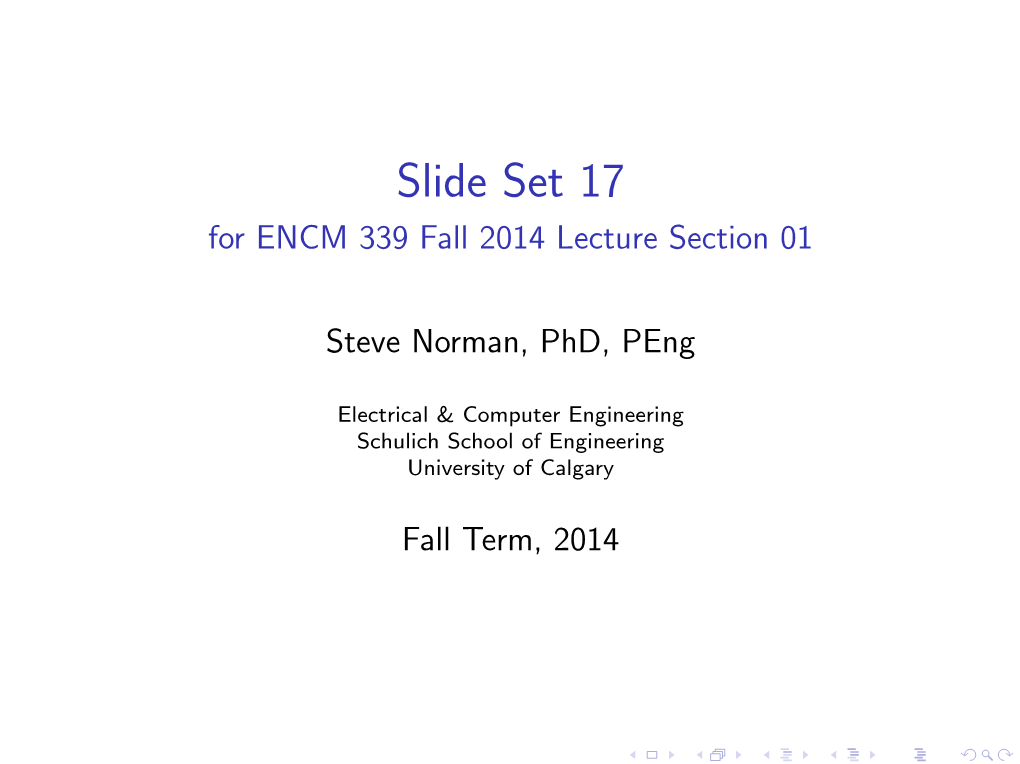 Slide Set 17 for ENCM 339 Fall 2014 Lecture Section 01