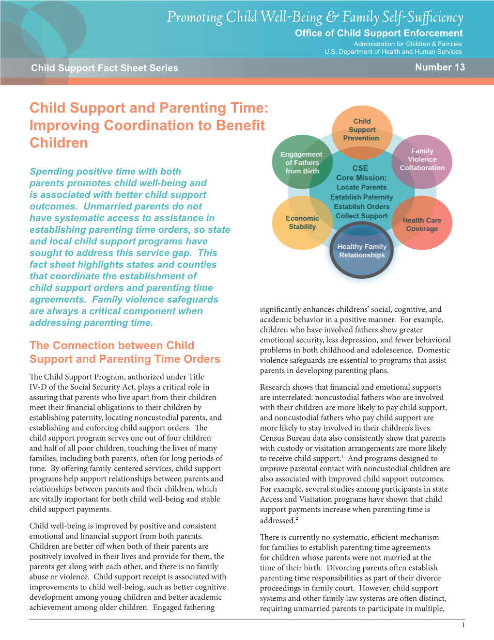 Child Support and Parenting Time:Improving Coordination to Benefit Children