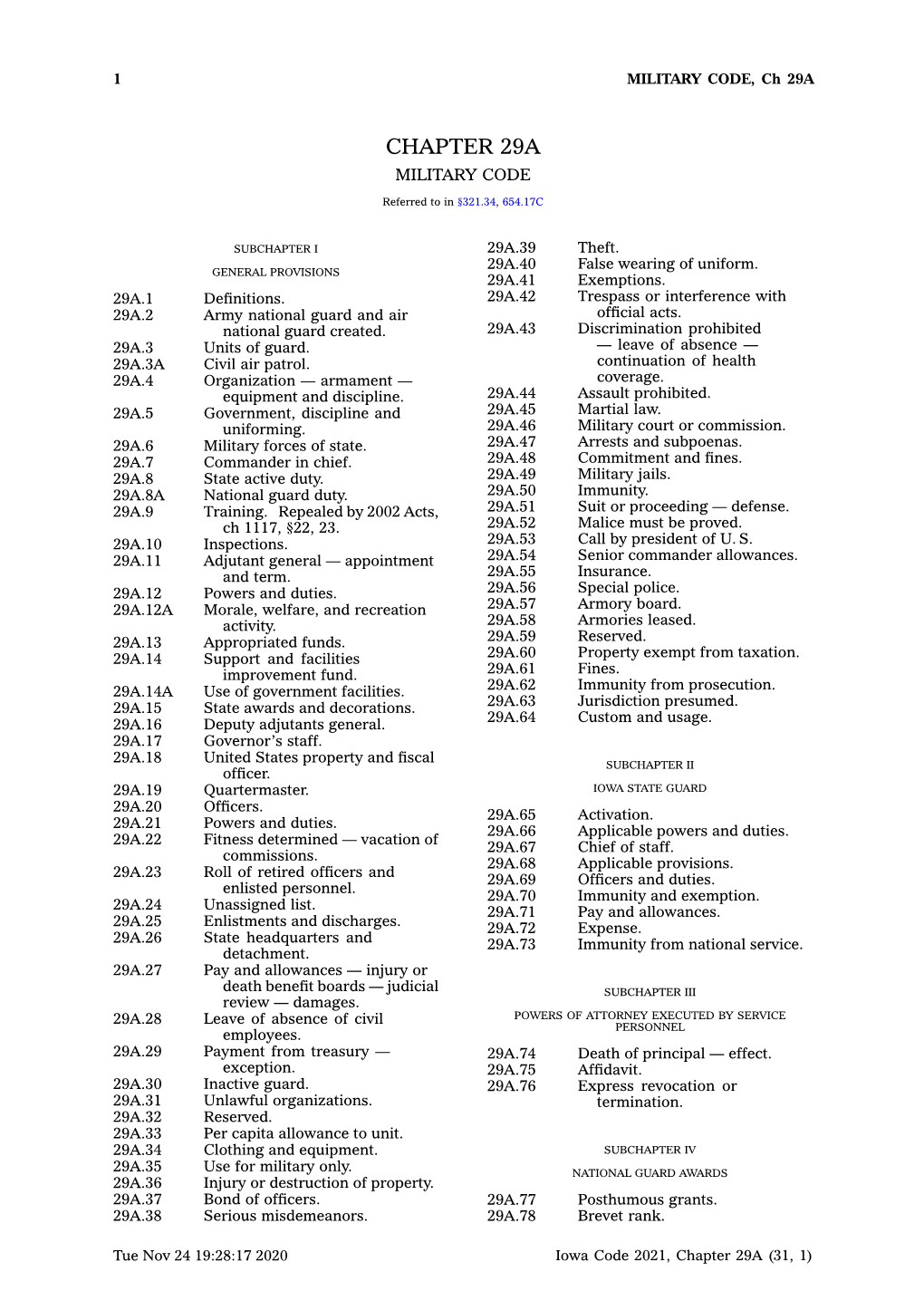 Chapter 29A Military Code