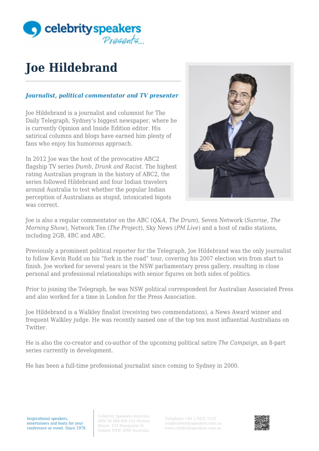 Joe Hildebrand