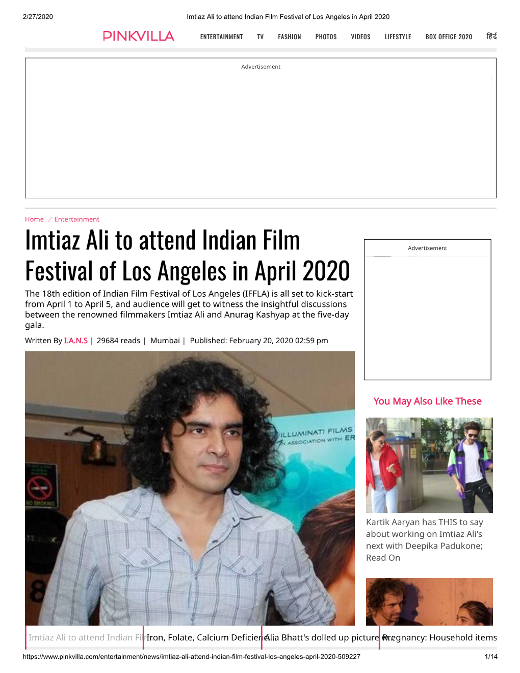 Imtiaz Ali to Attend Indian Film Festival of Los Angeles in April 2020