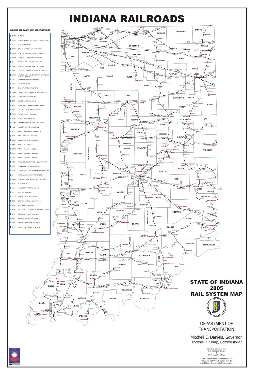 State of Indiana 2005 Rail System