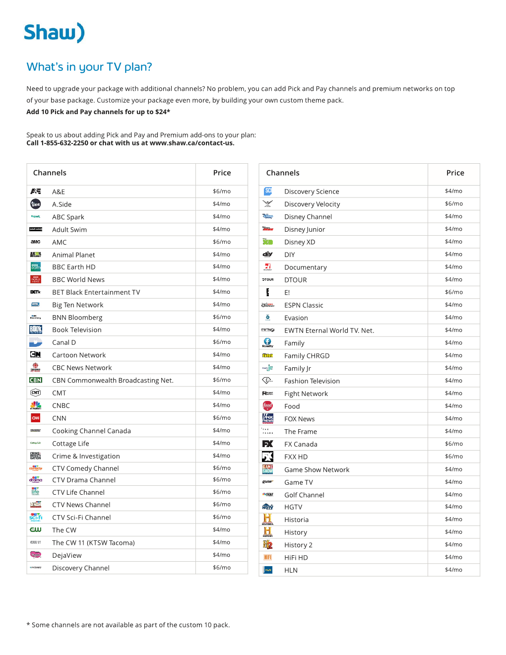 What's in Your TV Plan?