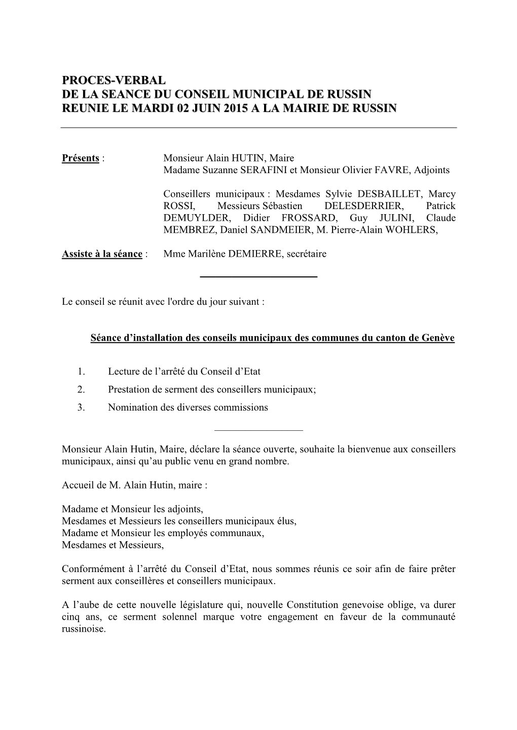 PV Conseil Municipal Du 02.06.2015