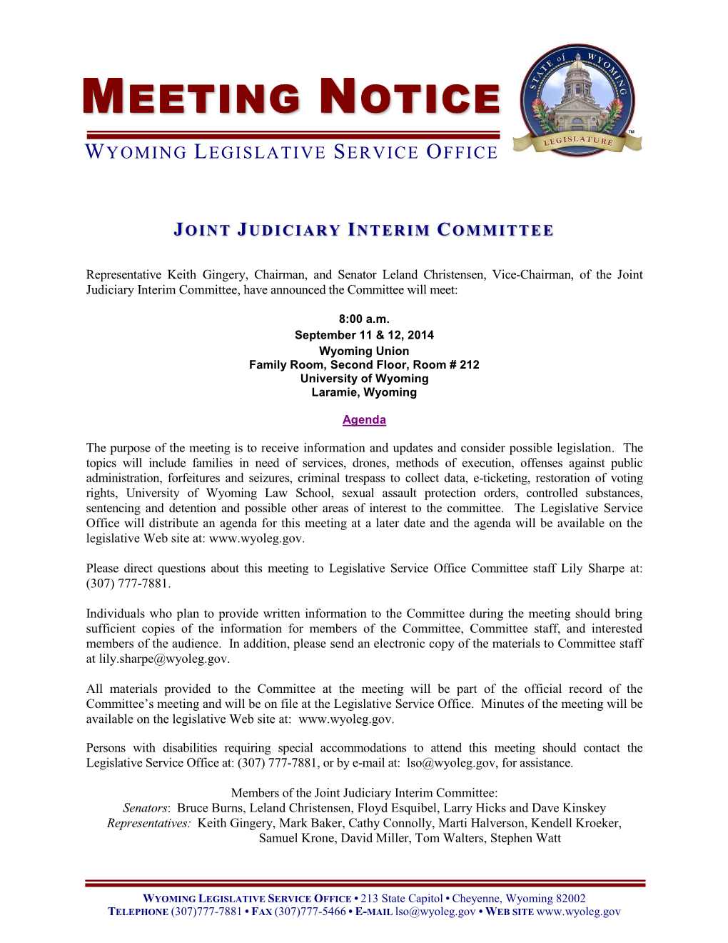 Meeting Notice