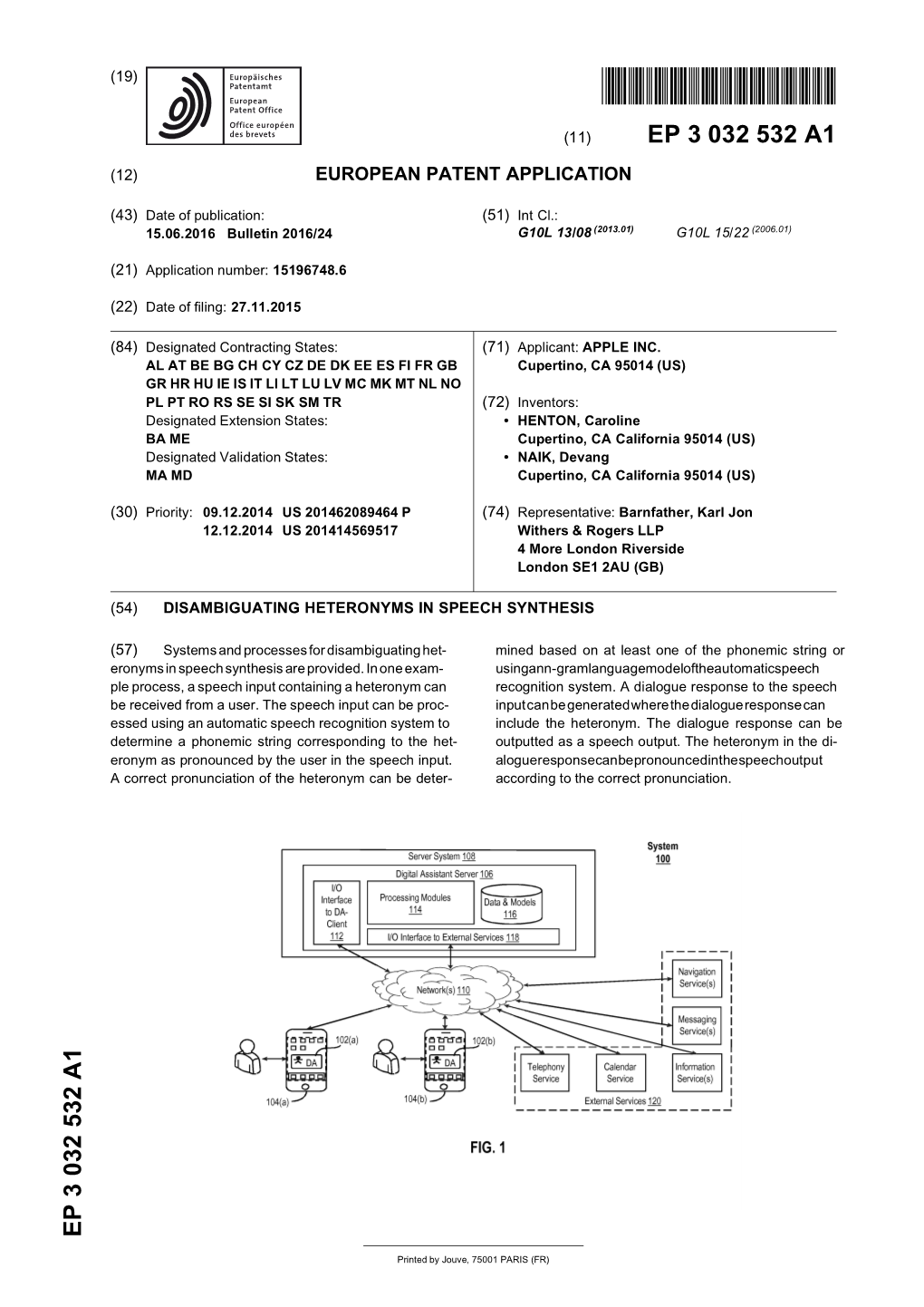 Disambiguating Heteronyms in Speech Synthesis