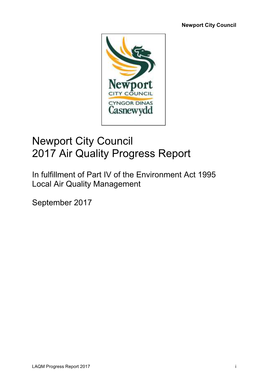 Newport City Council 2017 Air Quality Progress Report