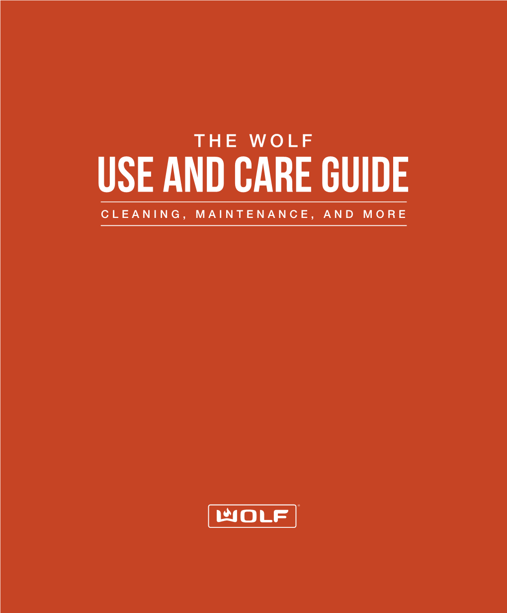 Wolf General Use and Care Guide