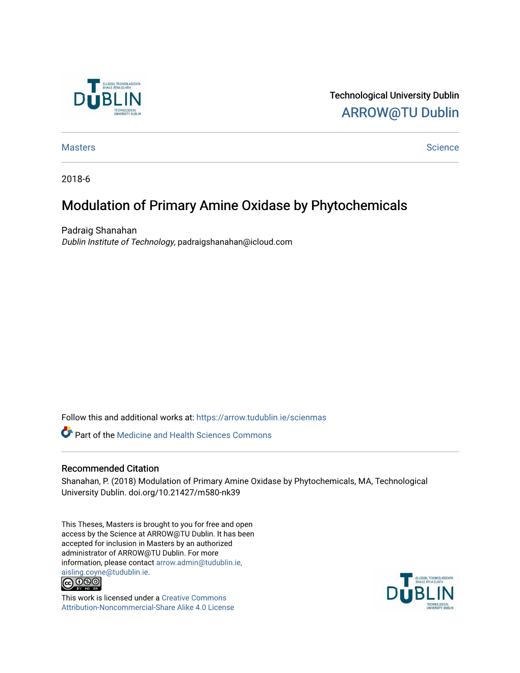 Modulation of Primary Amine Oxidase by Phytochemicals