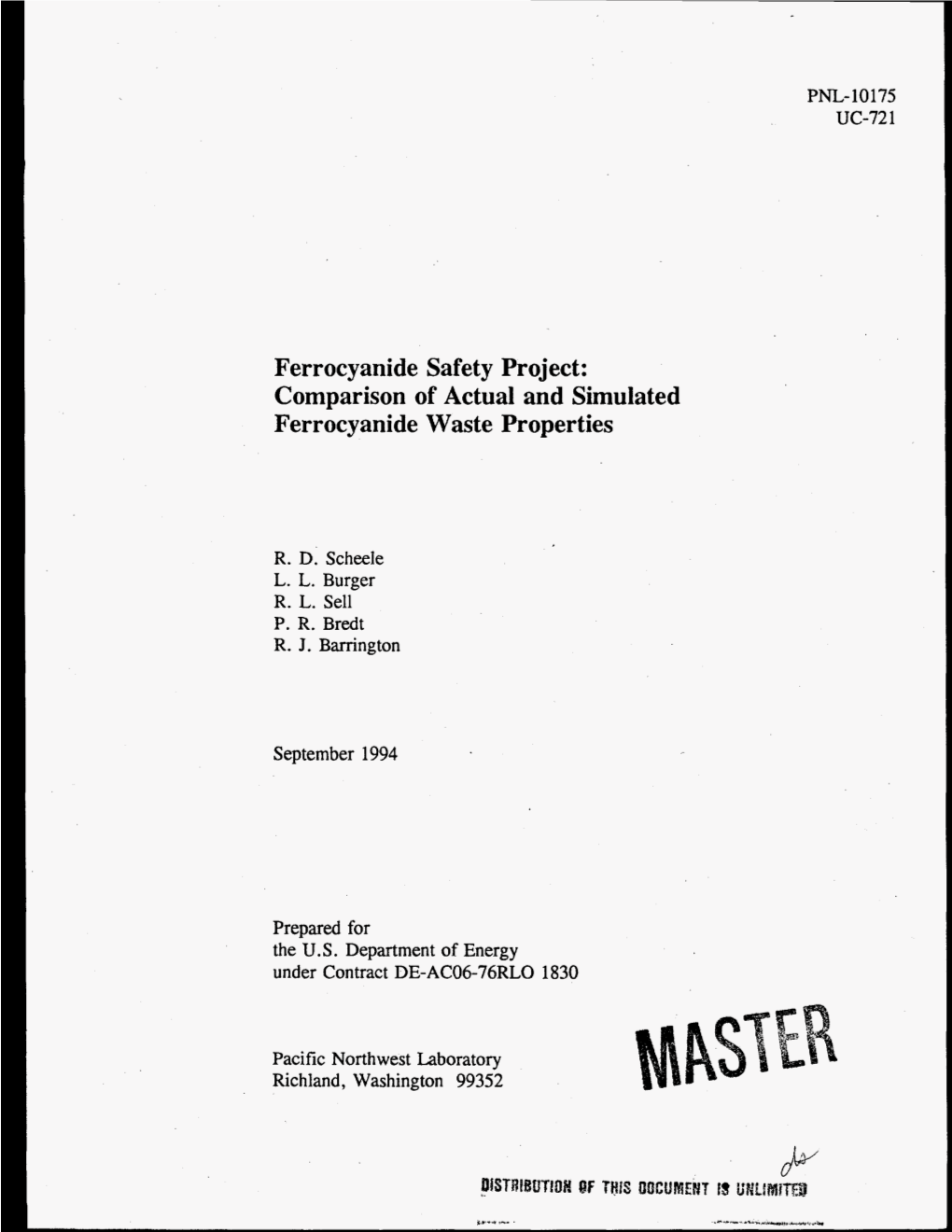 Comparison of Actual and Simulated Ferrocyanide Waste Properties