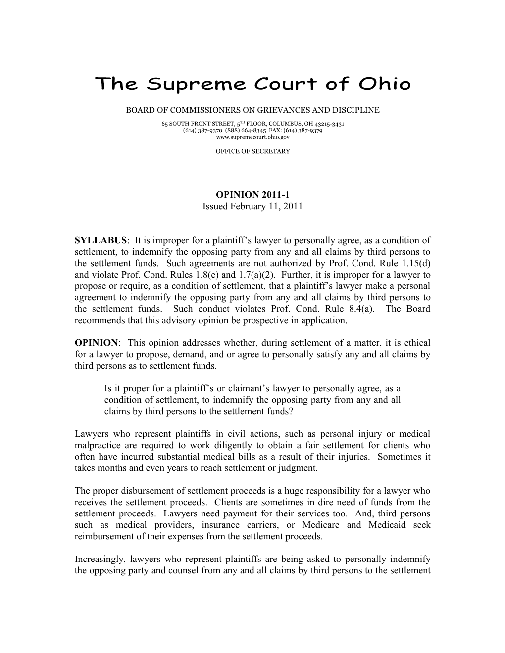 The Supreme Court of Ohio s1