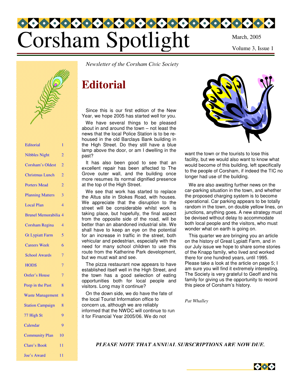 Corsham Spotlight March, 2005